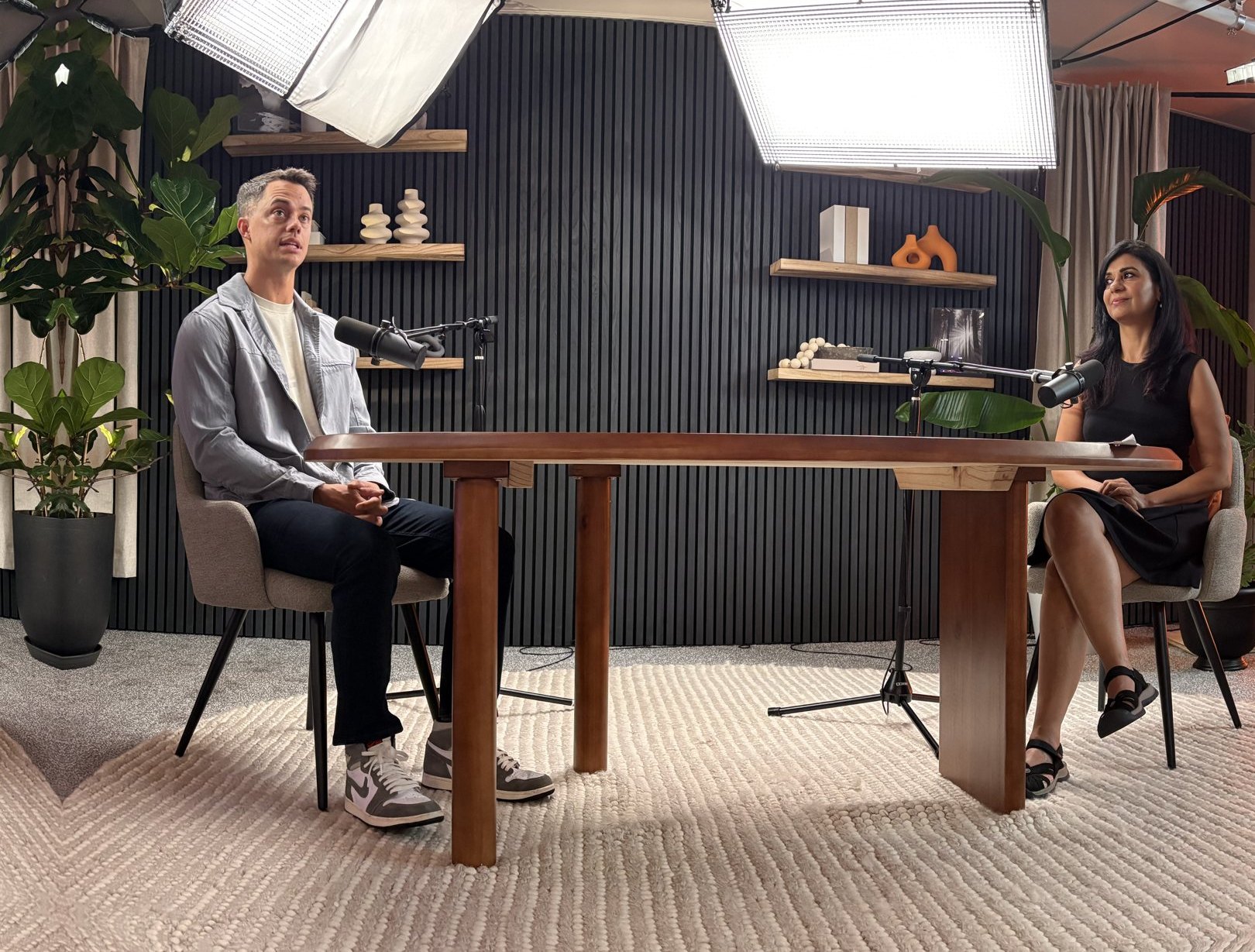 Ritu Java seated in the fireside chat studio at Amazon Accelerate